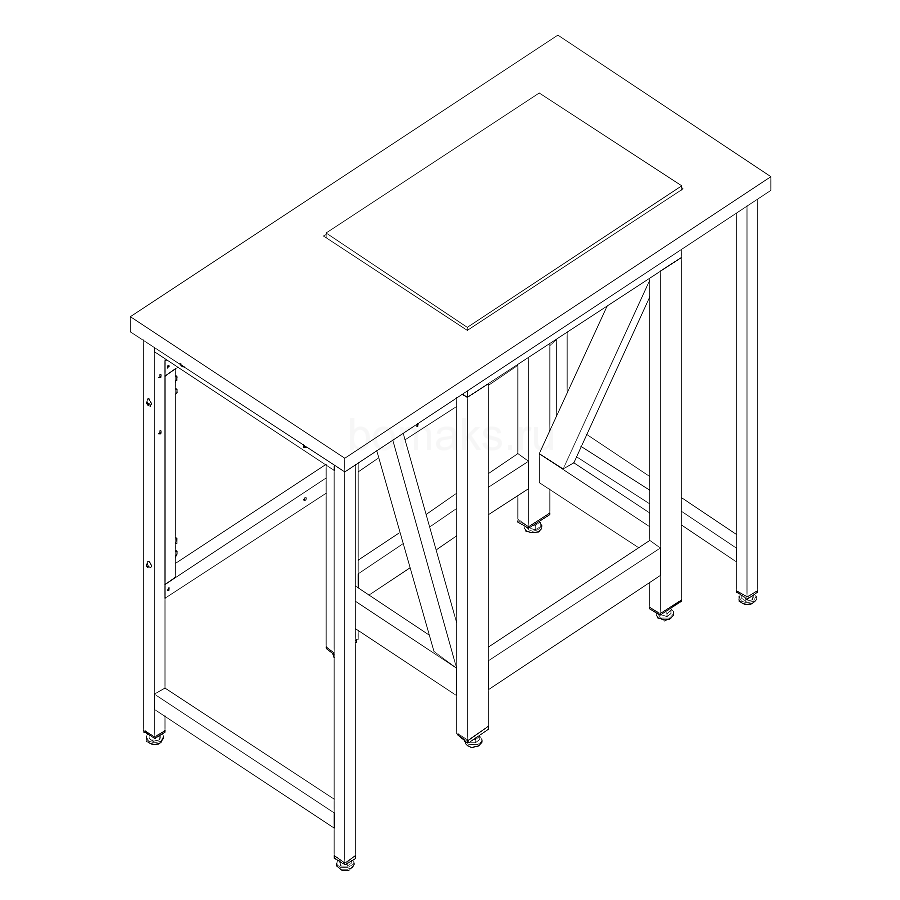 Стол весовой большой двойной 1500х600х900, Пластик/гранит (900СВГх2-1500п)