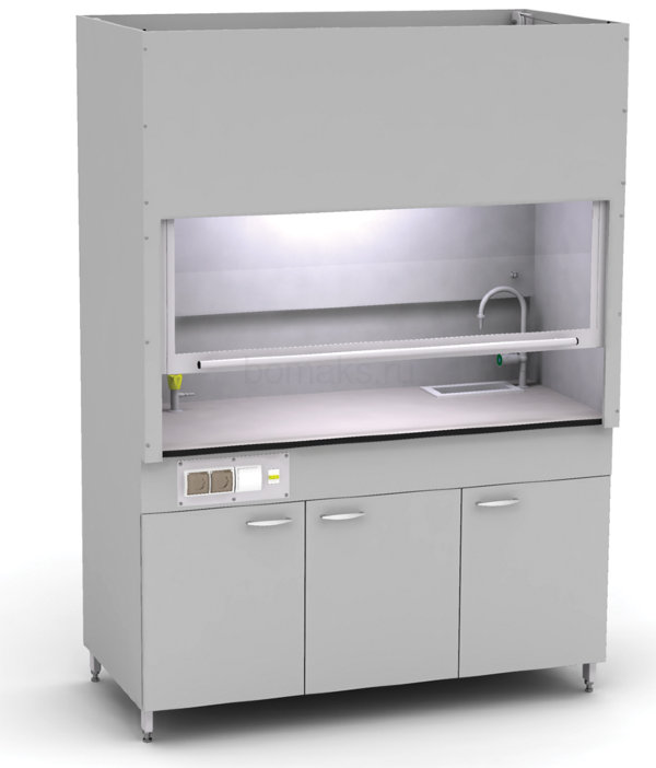 Шкаф лабораторный вытяжной (с облицовкой рабочей зоны) ШВЛ-04.2 (артикул 02-04.424о)