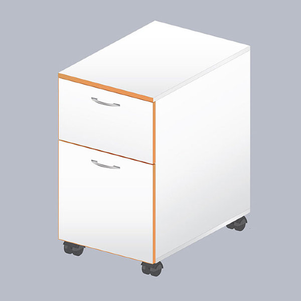 Тумба подкатная низкая ЛАБ-400 ТНЯ-2 (с 2 ящиками)