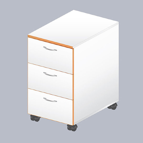 Тумба подкатная низкая ЛАБ-400 ТНЯ-3 (с 3 ящиками)