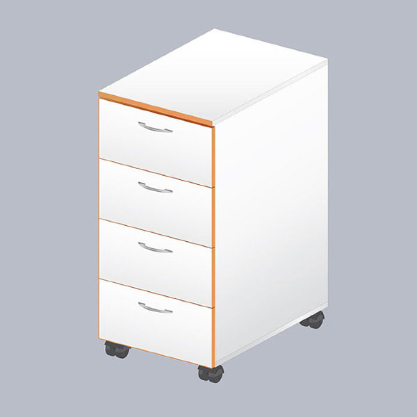 Тумба подкатная высокая ЛАБ-400 ТВЯ-4 (с 4 ящиками)