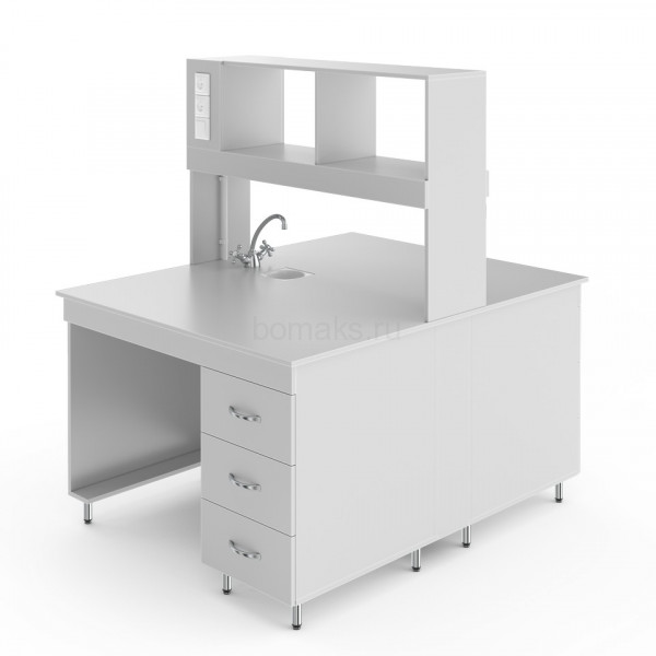 Химический островной стол со столешницей из ЛДСП НВ-1200 ОЛХ