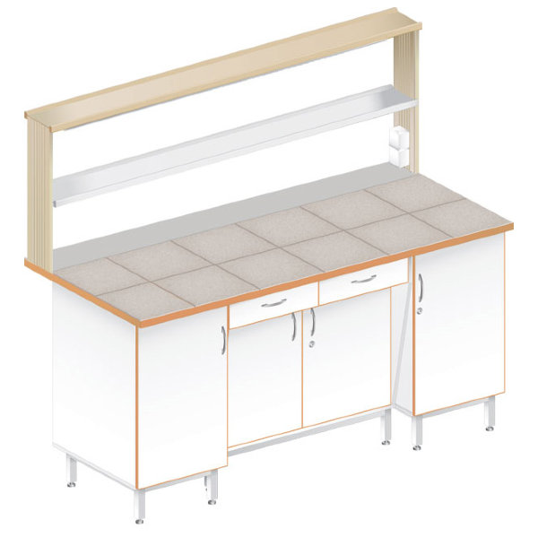 Стол пристенный физический ЛАБ-1800 ПКТ