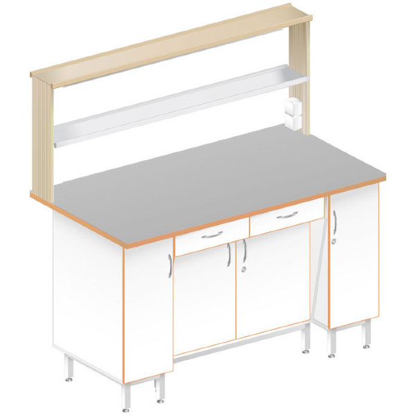 Стол пристенный физический ЛАБ-1500 ПТТ