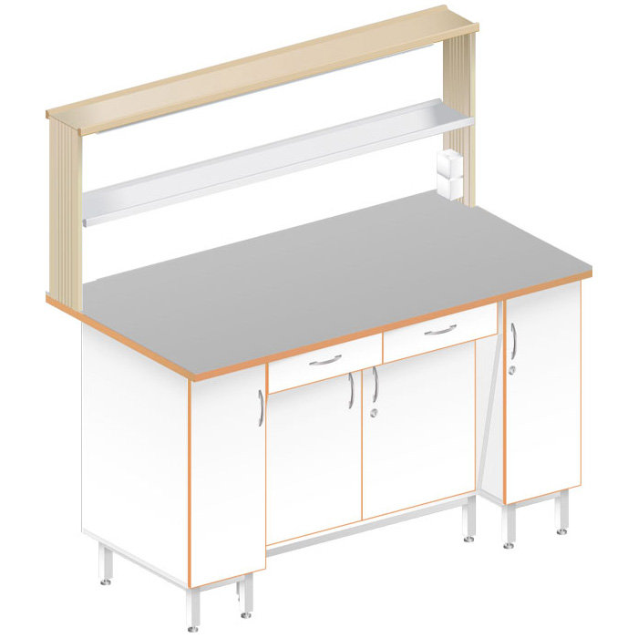 Стол пристенный физический ЛАБ-1500 ПТТ