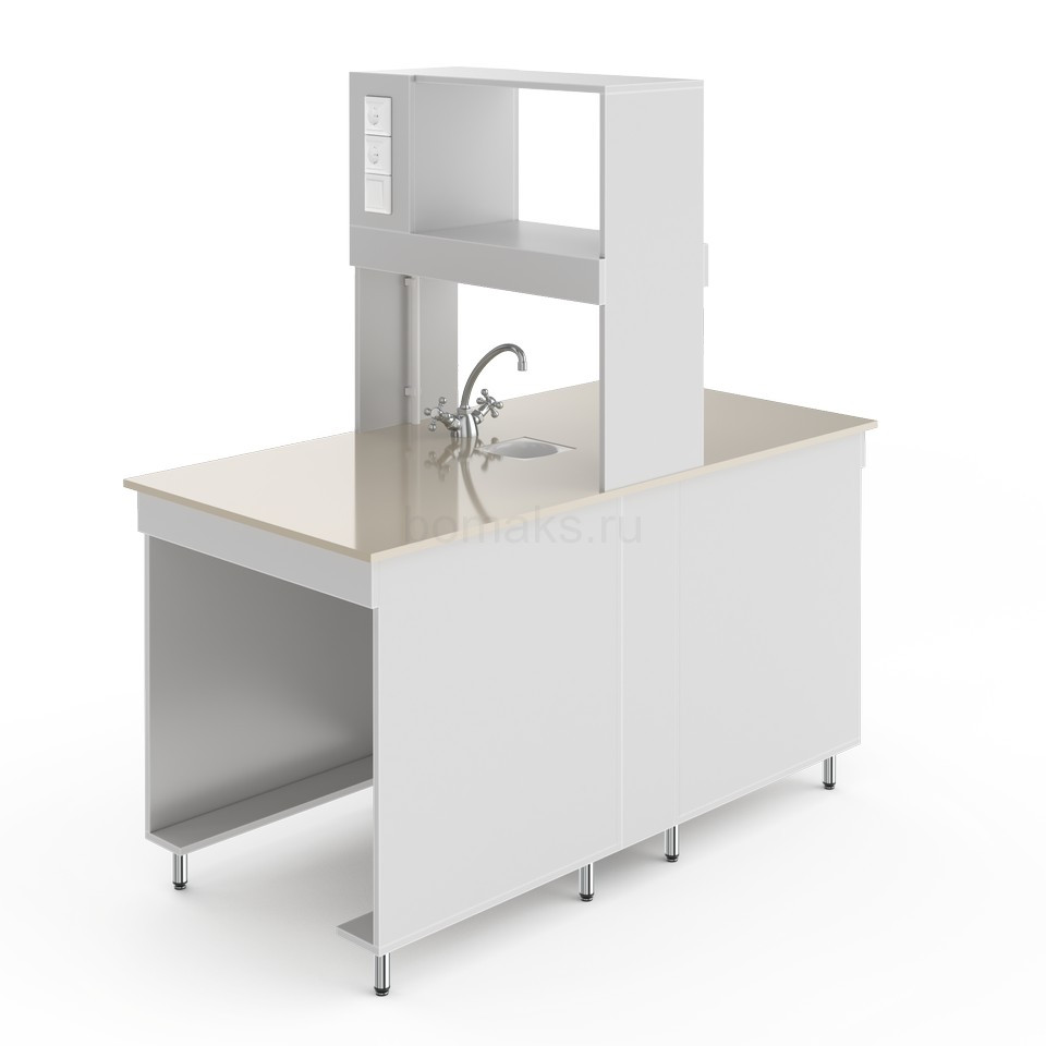 Химический островной стол со столешницей из полипропилена НВ-800 ОПХ