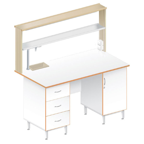 Стол пристенный химический ЛАБ-1500 ПЛМ