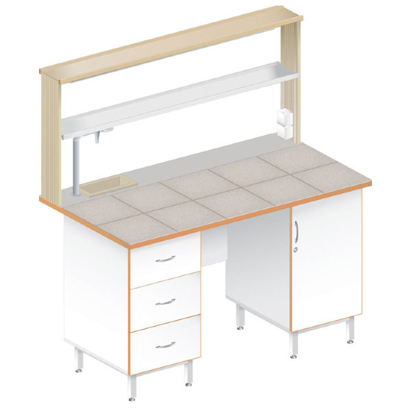 Стол пристенный химический ЛАБ-1500 ПКМ