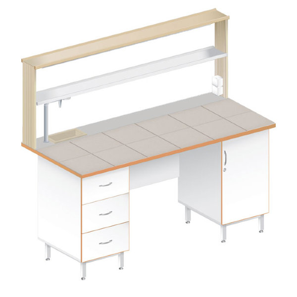 Стол пристенный химический ЛАБ-1800 ПКМ