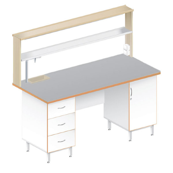 Стол пристенный химический ЛАБ-1800 ПТМ