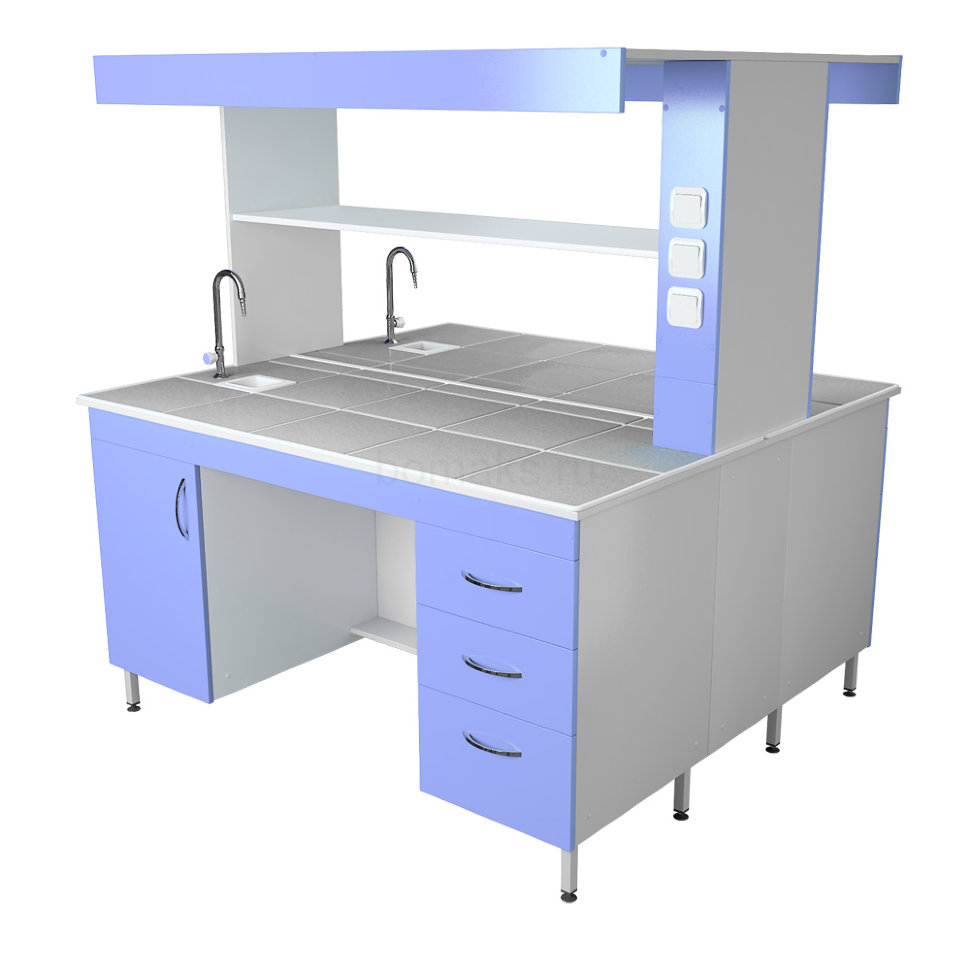 Стол для химических исследований островной (Бомакс 13.2014.3)