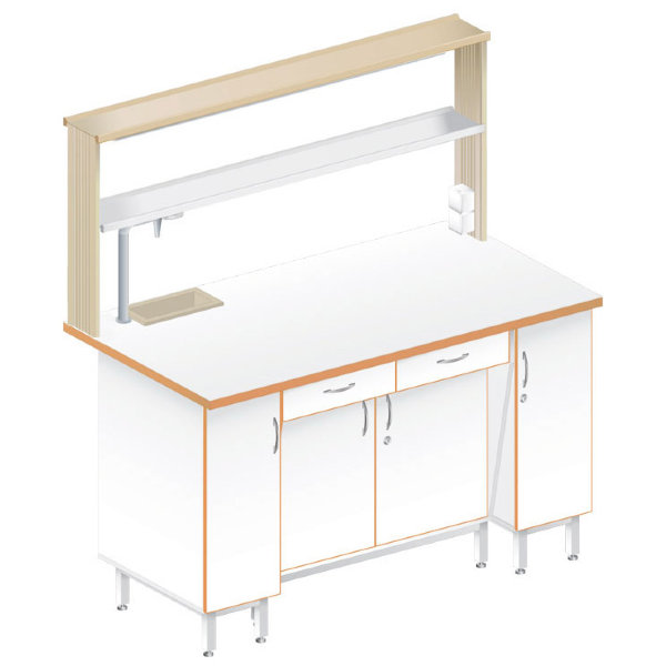 Стол пристенный химический ЛАБ-1500 ПЛТМ