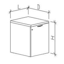 Тумба подвесная низкая МК-Элит с дверкой 400х530х600