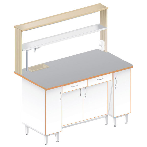 Стол пристенный химический ЛАБ-1500 ПТТМ