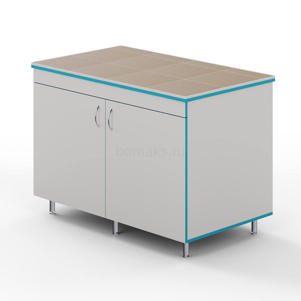 Закрытый стол для работы стоя со столешницей из керамогранитной плитки СЛЗ НВК 1200 КГ