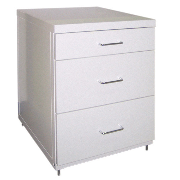 Тумба подкатная ЦМ металлическая с 3 ящиками 460х530х650