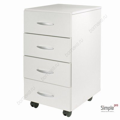 Тумба подкатная ЛК-400 ТПЯ-В (с 4-мя ящиками)