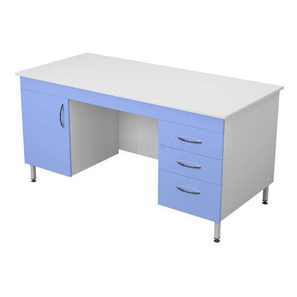 Стол для врача двухтумбовый на металлическом каркасе (Бомакс 26.2014.2)