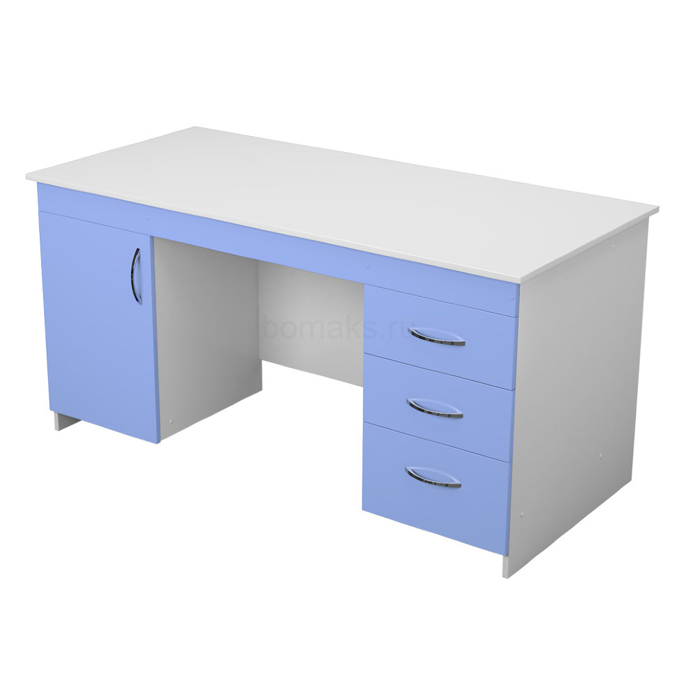 Стол врачебный с двумя тумбами на основе ДСП (Бомакс 28.2014.2)