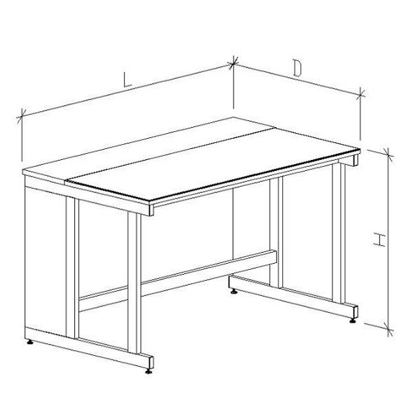 Стол лабораторный РМ усиленный 1200х900х900