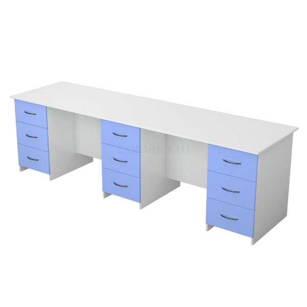 Стол на два рабочих места со столешницей Лабгрейд (Бомакс 50.2014.1)