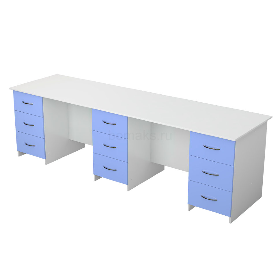 Стол на два рабочих места со столешницей Лабгрейд (Бомакс 50.2014.1)