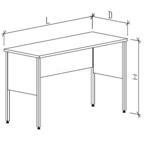 Стол лабораторный ЦМ без ящиков и розеток высокий 1500х600х900, Durcon с бортиком (1500 СЛВдб-М б/я.р.)