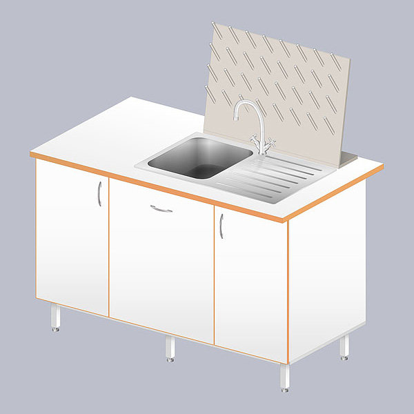 Стол-мойка ЛАБ-1400 МО