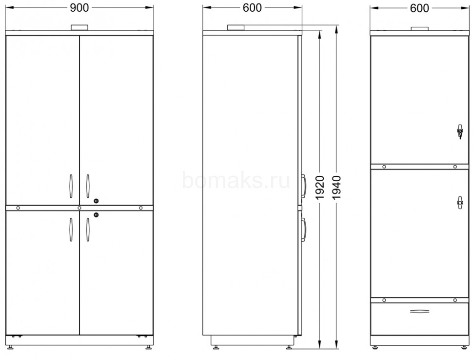 Шкаф лабораторный для хранения реактивов ШЛ-05.2 (артикул 22-01.815)