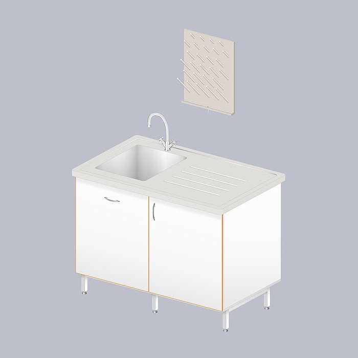 Стол-мойка ЛАБ-1200 МОП