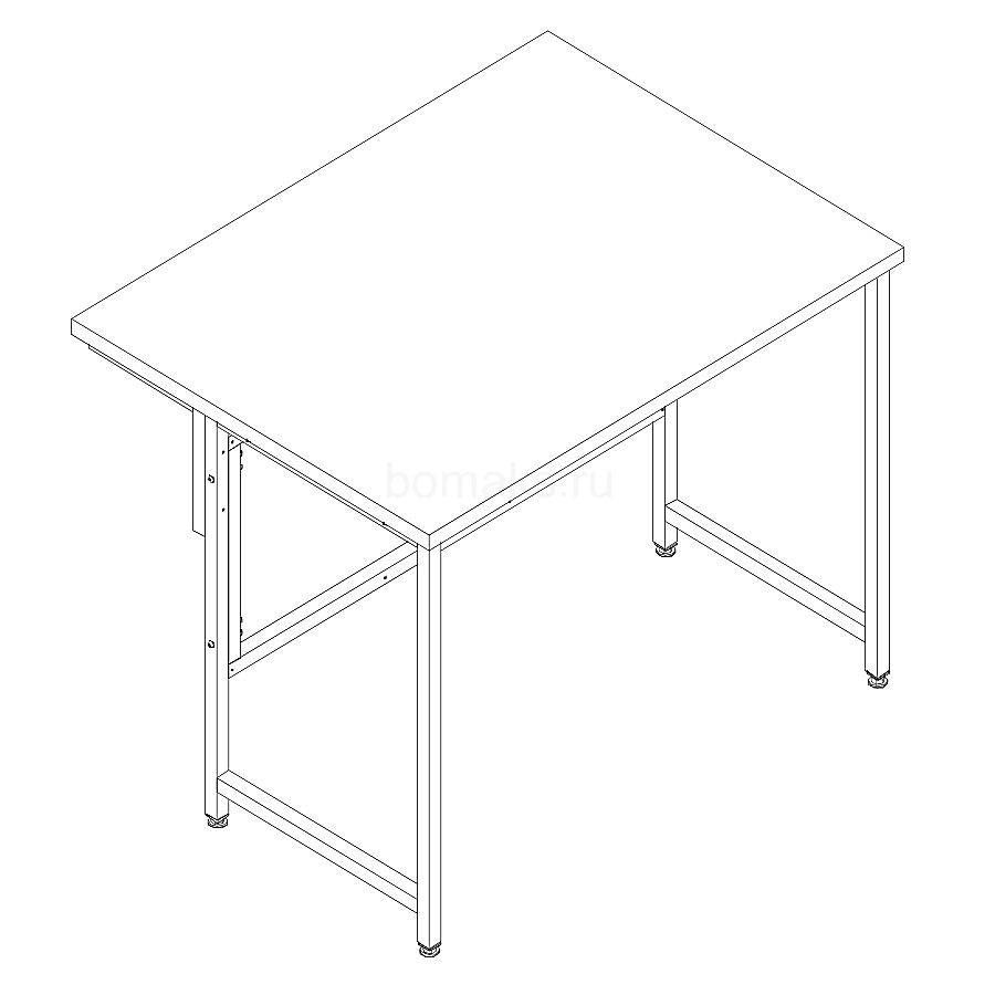Стол лабораторный большой МК на основе лабораторного стола 1200x900x900, Пластик (1200/900 СЛВп)