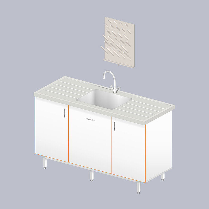 Стол-мойка ЛАБ-1500 МОП