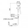 Настенный аварийный душ для глаз TOF одинарный, установка вертикально (1100/65)