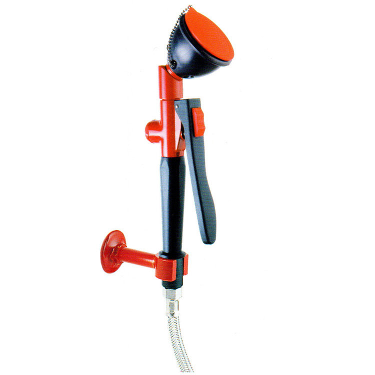 Настенный аварийный душ для глаз TOF одинарный, установка вертикально, выпуск с наклоном 45 градусов (1100/67)