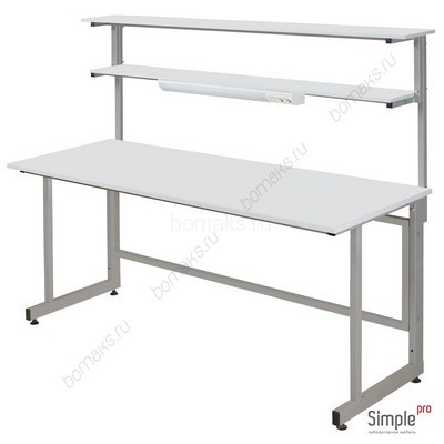 Stol Laboratornyj Lk 1800 Sp S Dvumya Polkami