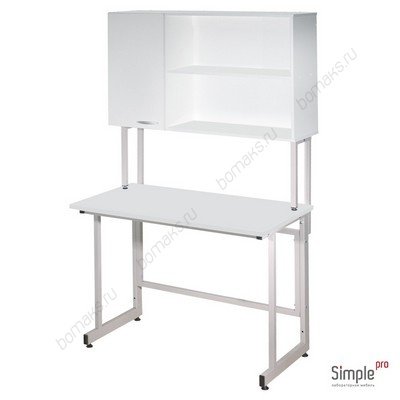 Стол лабораторный с шкафом-надстройкой ЛК-1200 СН (сталь)