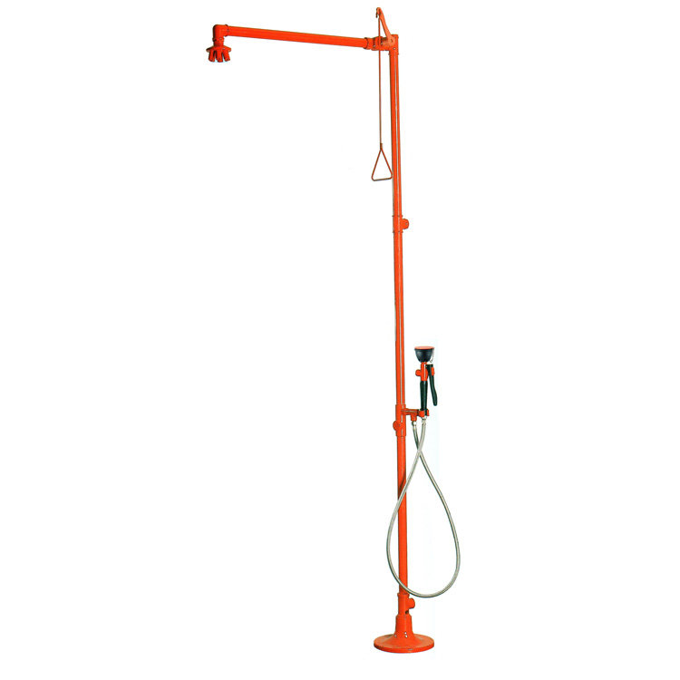 Аварийный душ TOF для тела и одинарный для глаз с креплением к полу (1100/390)